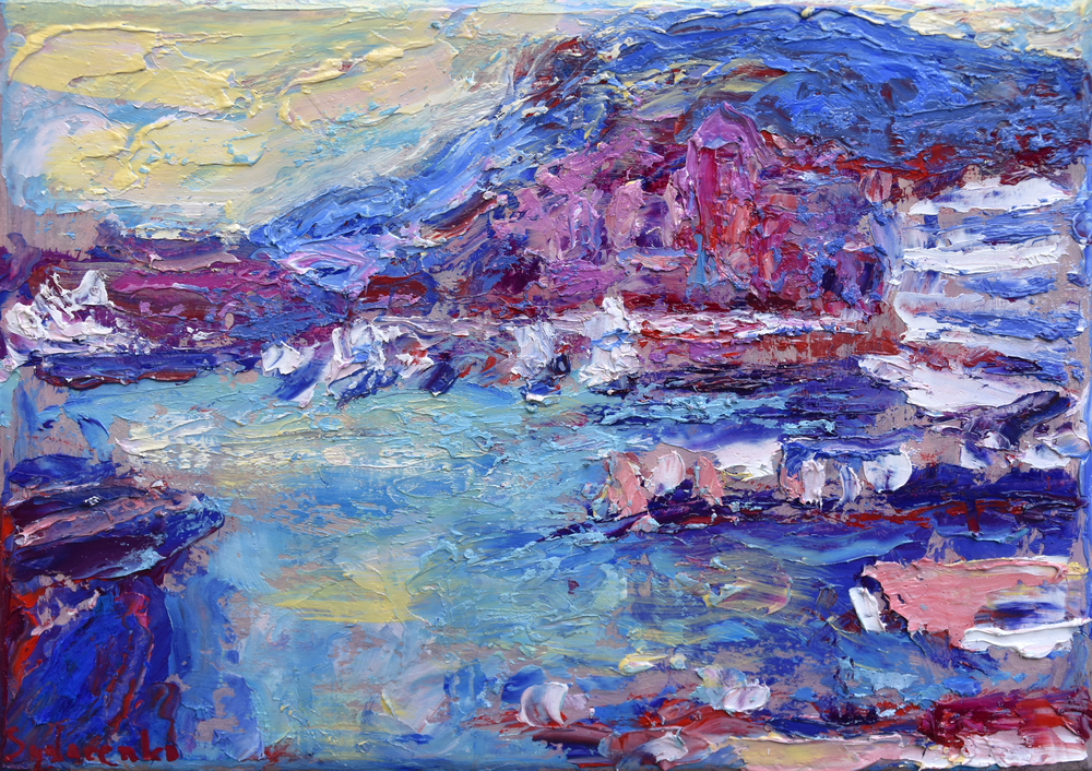 «Monaco. Port», huile sur toile, 22x16 cm - 340€