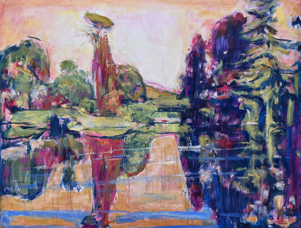 «Lac», huile sur toile, 116x89 cm, 2023
