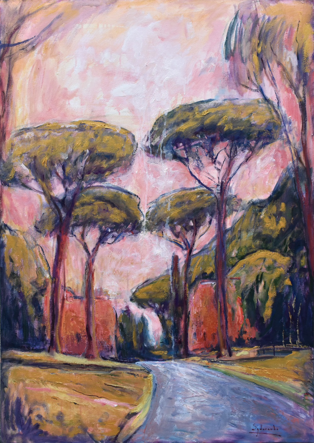 «Via Appia», huile sur toile, 130x89 cm, 2023