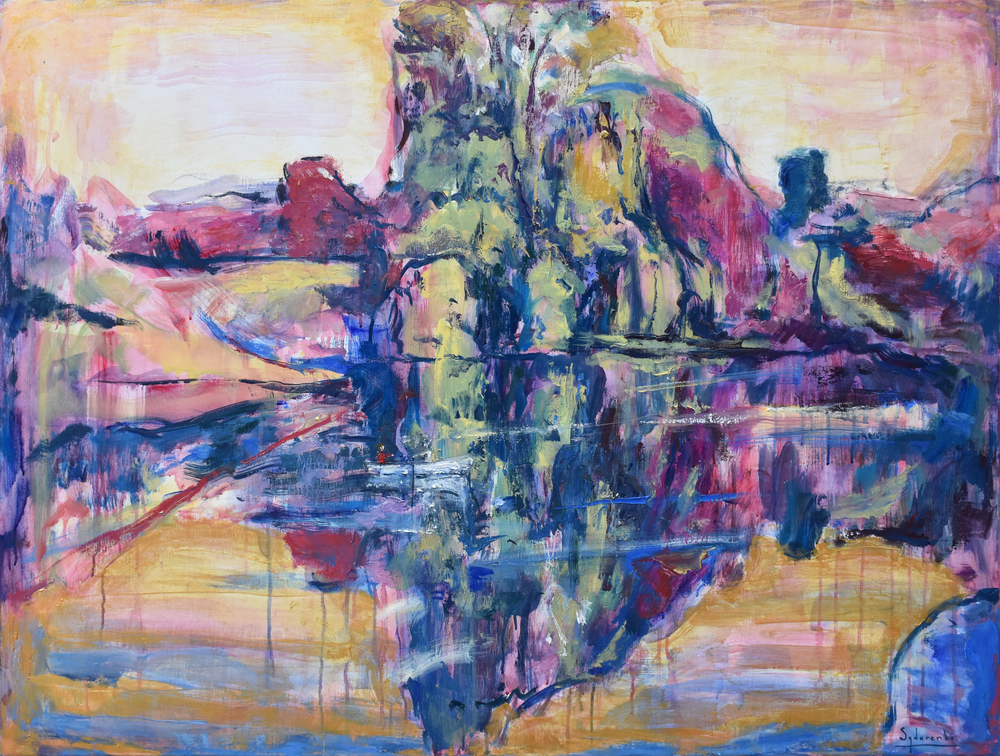 «Grand lac», huile sur toile, 116x89 cm - 4360€