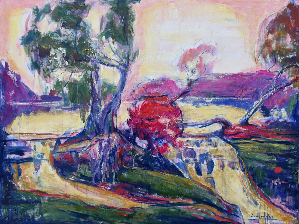 «Petit cascade», huile sur toile, 116x89 cm, 2023