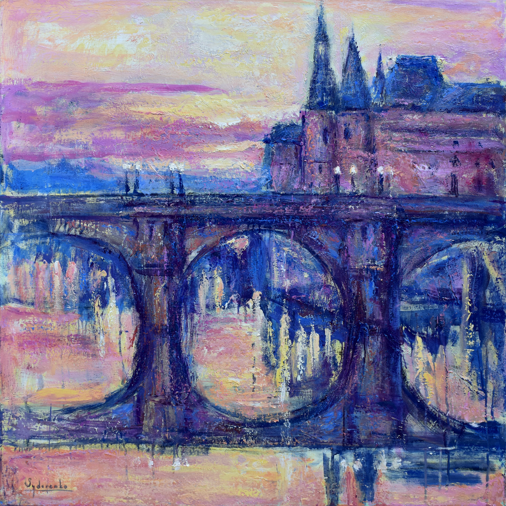 «Pont Neuf», huile sur toile, 100x100 cm, 2025