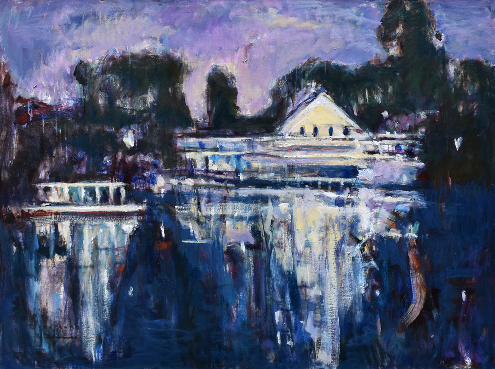 «Bois de Boulogne. Nocturne», huile sur toile, 116x89 cm, 2024