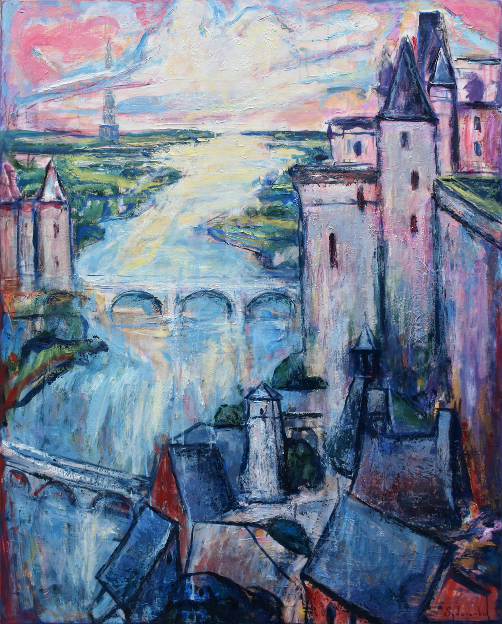 «Grand château», huile sur toile, 150x120 cm, 2024