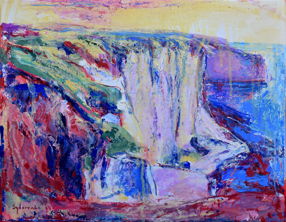 «Ciel jaune», huile sur toile, 46x38 cm, 2026