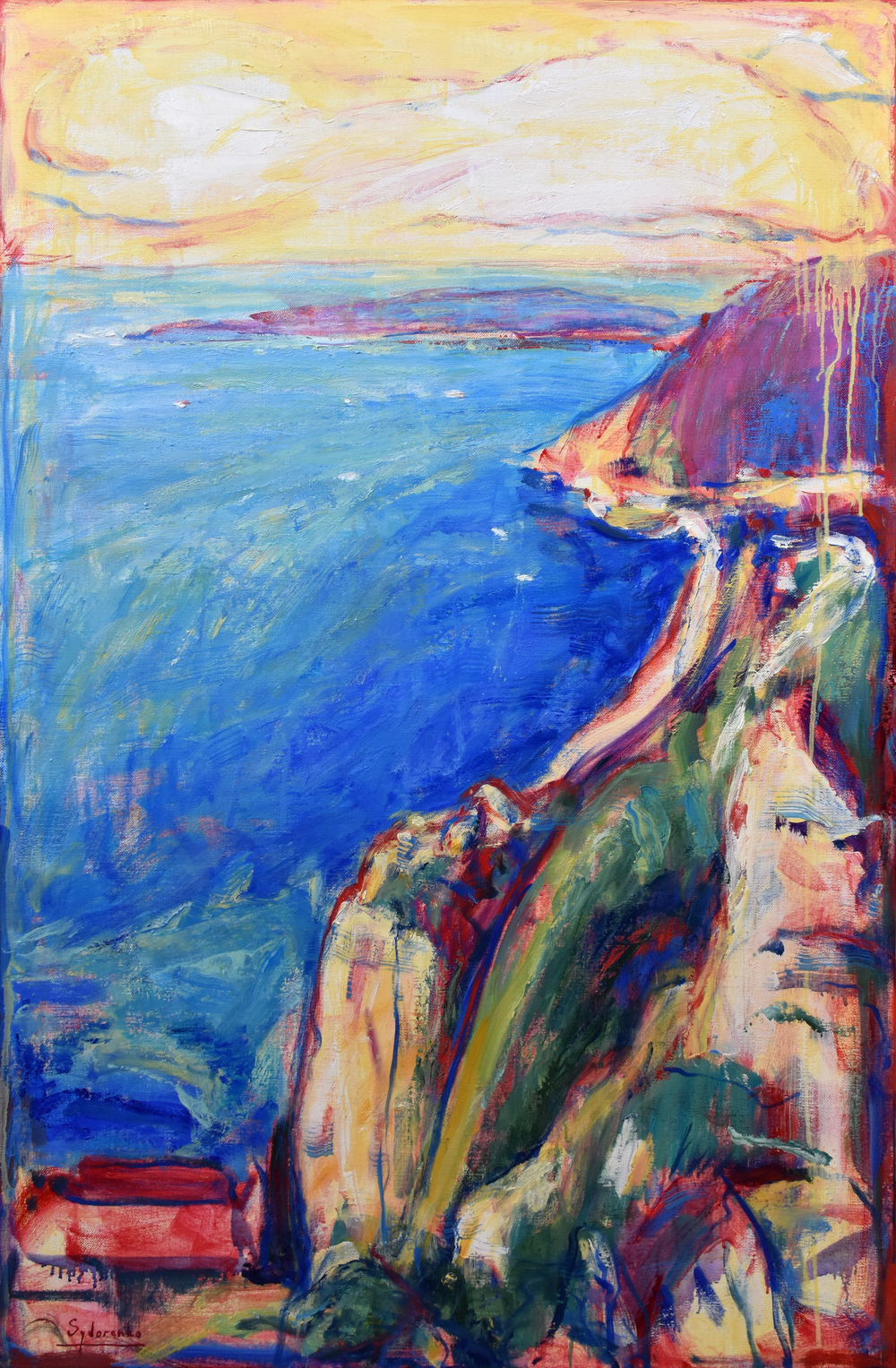 «Au bord de la mer», huile sur toile, 130x81 cm, 2026