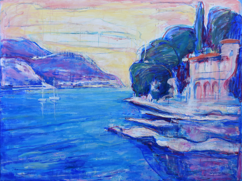 «Bleu azur», huile sur toile, 116x89 cm, 2026